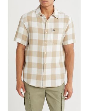 Quiksilver Danya Short Sleeve Cotton Button-Up Shirt - Natural