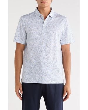 Bugatchi Victor Short Sleeve 8-Way Stretch Ooohcotton Knit Polo - White