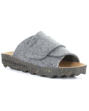 ASPORTUGUESAS Clavi Wool Felt Slide Sandal - Gray
