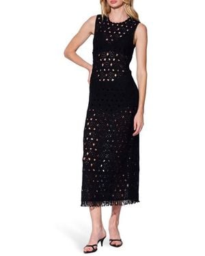 Walter Baker Brianna Openwork Maxi Dress - Black