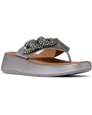 Fitflop F-Mode Beaded Chain Platform Sandal - Multicolor
