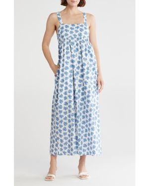 Melrose and Market Square Neck Maxi Dress - Blue