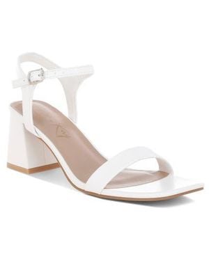 LONDON RAG Kazara Block Heel Sandal - White