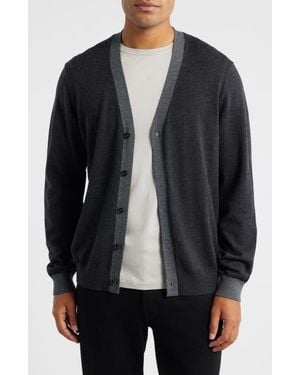 Robert Barakett Thomas Merino Wool Cardigan - Black