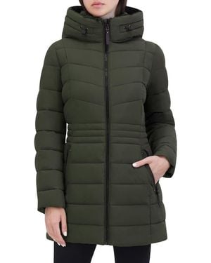 Laundry by Shelli Segal Stretch Puffer Jacket - Green