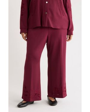 Ruby Rd. Novelty Scuba Knit Pants - Red