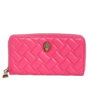 Kurt Geiger Kensington Zip Around Quilted Wallet - Pink