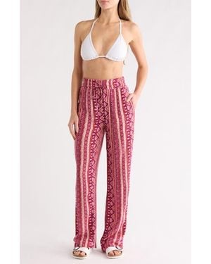 Roxy La Palma Beach Cover-Up Pants - Red