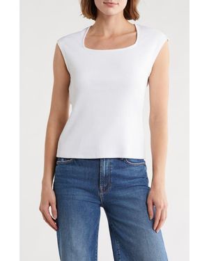 Melrose and Market Square Neck Top - Blue