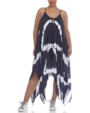 Boho Me Tie-Dye Handkerchief Maxi Dress - Blue
