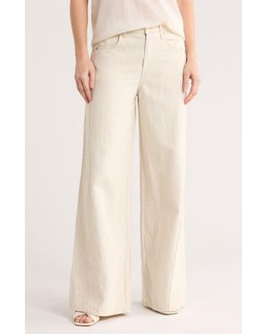 Twp Almost Famous Cotton & Linen Blend Pants - White