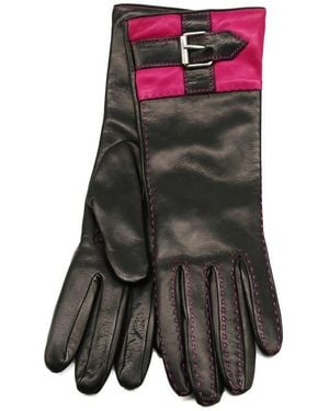 Portolano Buckle Leather Gloves - Gray