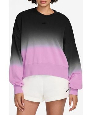Nike Phoenix Fleece Dip Dye Sweatshirt - Black
