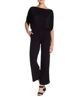 Go Couture Raglan Sleeve Jumpsuit - Black