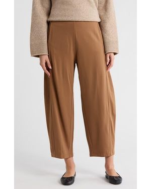 Max Studio Ponte Barrel Pants - Natural