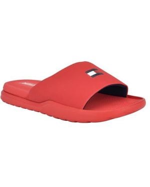 Tommy Hilfiger Marmo Slide Sandal - Red