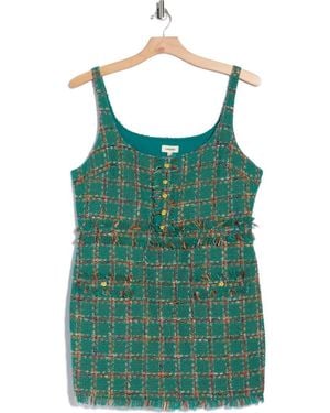 L'Agence Valli Sleeveless Tweed Minidress - Green