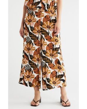 Adrianna Papell Wide Leg Pull-On Pants - Multicolor