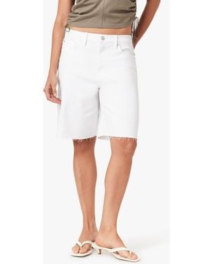 Habitual Joey Easy Long Cutoff Denim Shorts - White