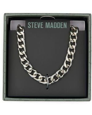 Steve Madden Curb Chain Necklace - Black