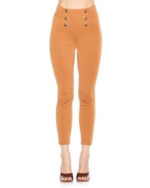 Alexia Admor Freyja Classic High Waist Ponte Leggings - Orange