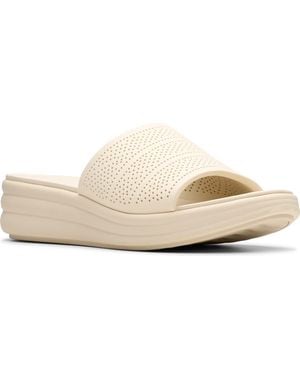 Clarks Drift Twist Wedge Slide Sandal - Natural