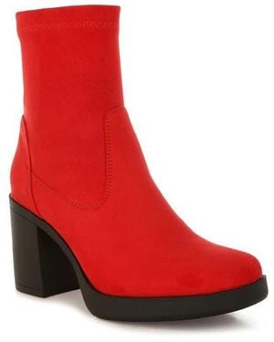 LONDON RAG Enito Ankle Boot - Red