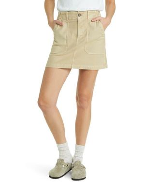 Faherty Surplus Stretch Organic Cotton Blend Miniskirt - Yellow