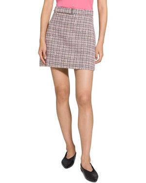 Theory Tweed A-Line Miniskirt - Multicolor