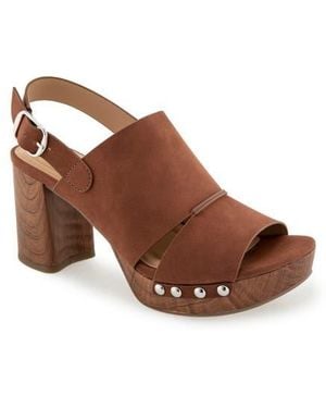 Kenneth Cole Rehoboth Platform Mule Sandal - Brown