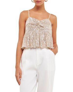 Endless Rose Sequin Camisole - White