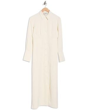 Twp Fiona Long Sleeve Shirtdress - White