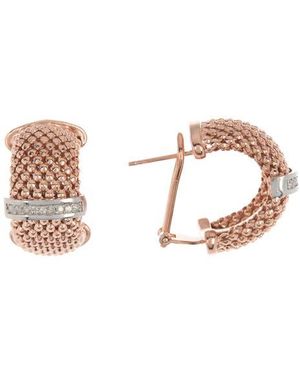 Meshmerise Diamond Mesh French Clip Earrings - White