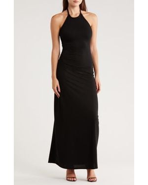 Go Couture Halter Maxi Dress - Black