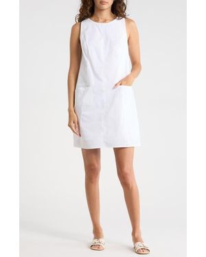 Parker Sleeveless A-Line Minidress - White