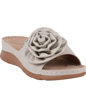 Gc Shoes Honey Comfort Platform Slide Sandal - Metallic