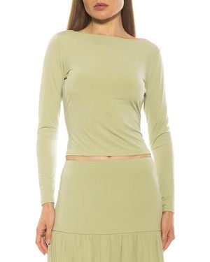 Alexia Admor Dahlia Boat Neck Top - Yellow
