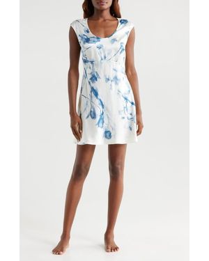 Lunya X Grace Dines Washable Silk Nightgown - Blue
