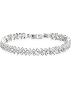 Nordstrom Herringbone Cubic Zirconia Tennis Bracelet - Metallic