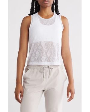 X By Gottex Lace Sleeveless Top - White
