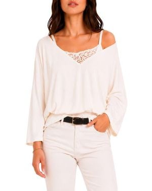 BLUEGREY Lace Inset Tunic - White