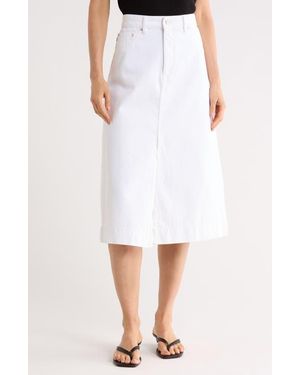 DL1961 Alma A-Line Denim Skirt - White
