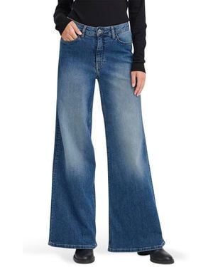 Ichi High Waist Wide Leg Jeans - Blue