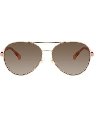 Kate Spade Averie 58Mm Gradient Aviator Sunglasses - Brown