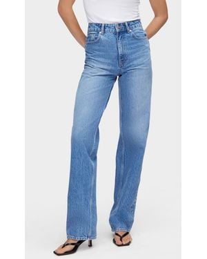 ALIGNE High Waist Straight Leg Jeans - Blue