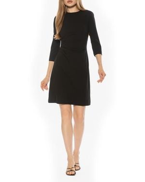 Alexia Admor Rio Crewneck Pleated Shift Dress - Black
