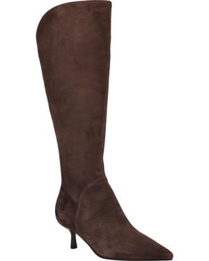 Guess Yania Tall Mid Heel Dress Boots - Brown