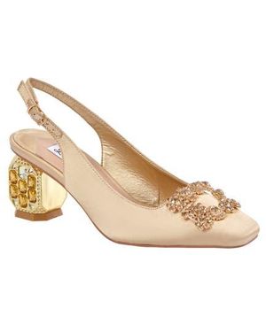 Lady Couture Precious Embellished Slingback Pump - Natural