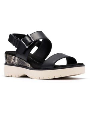 Clarks Diaz Rose Wedge Sandal - Black