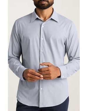 Bonobos Tech Slim Fit Geo Print Performance Button-Up Shirt - Gray